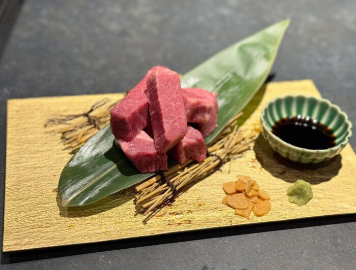 飾り包丁を入れたお肉